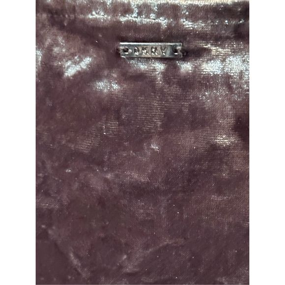 306. NWOT DKNY CRUSHED VELVET GRAY SLEEVELESS COWL NECK WOMENS TOP MSRP $49 - Picture 6 of 9